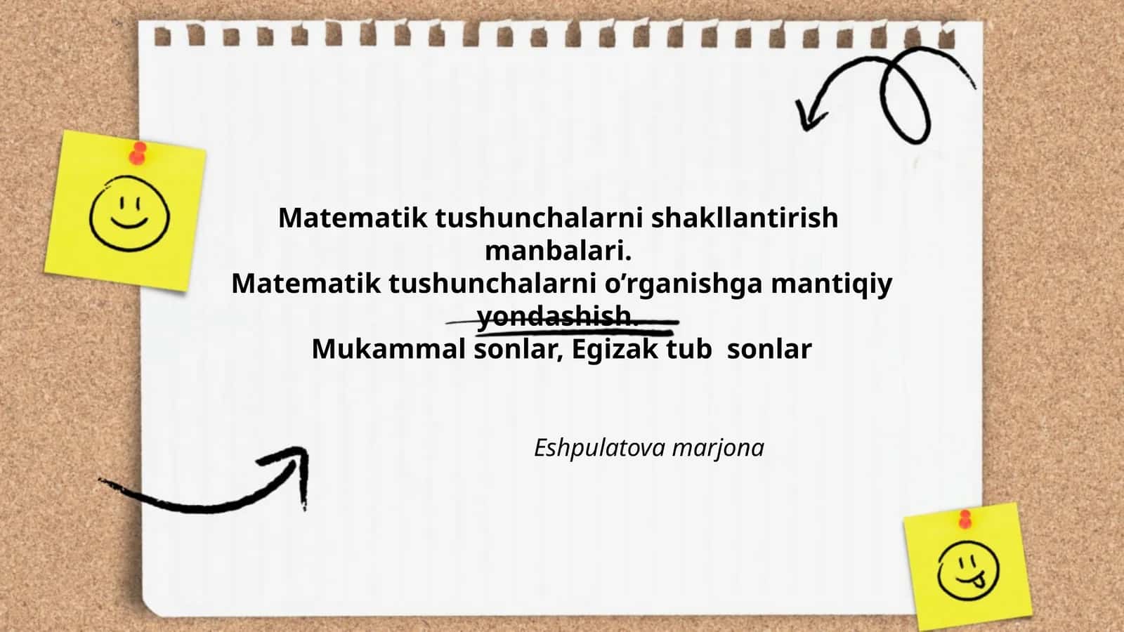Matematik tushunchalarni shakllantirish manbalari