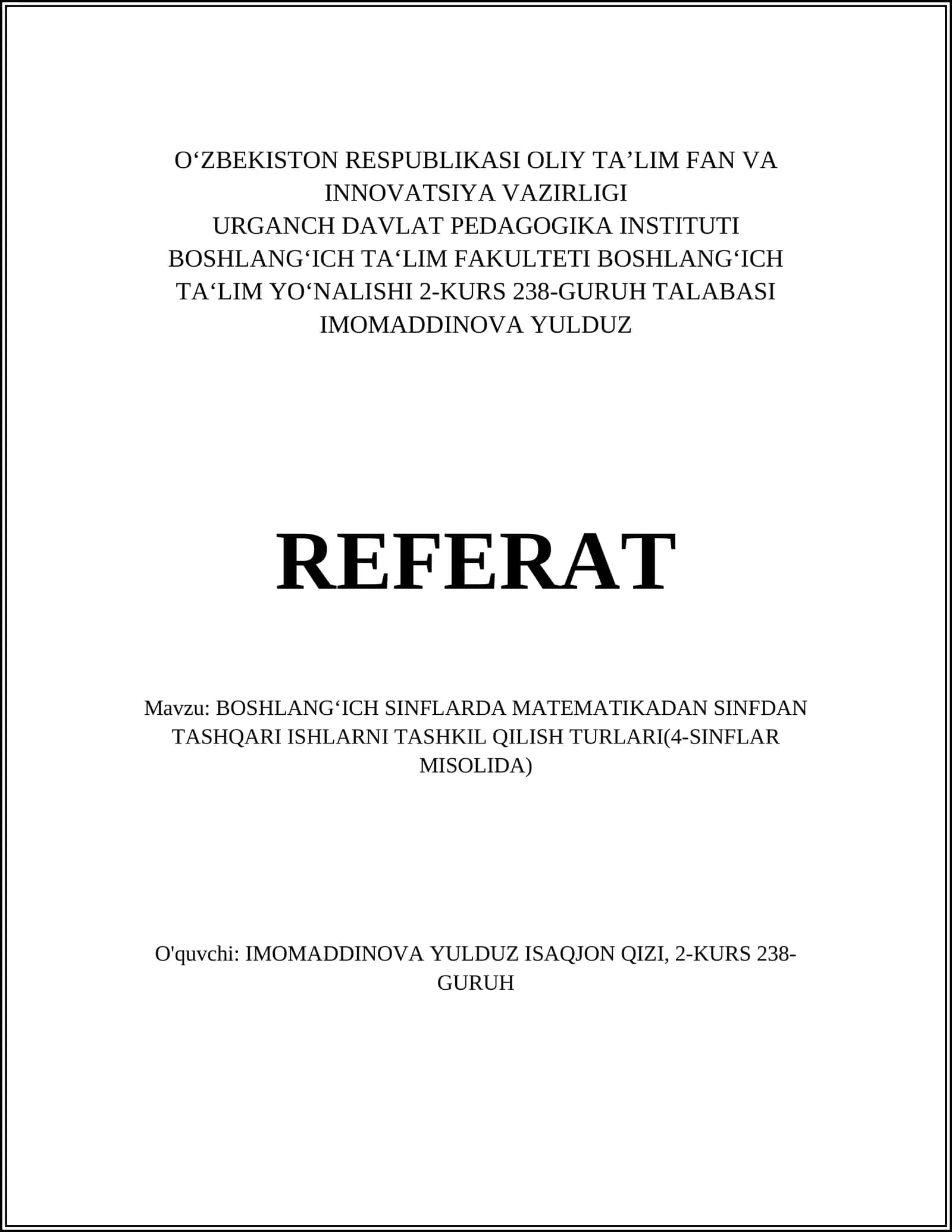 Matematik Tadbirlar va Musobaqalar