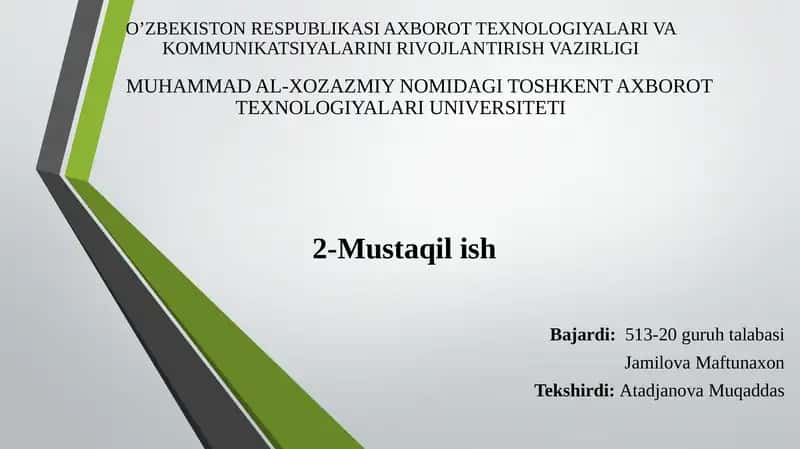 Standart funksiyalardan foydalanib oddiy va murakkab so’rovlar yaratish