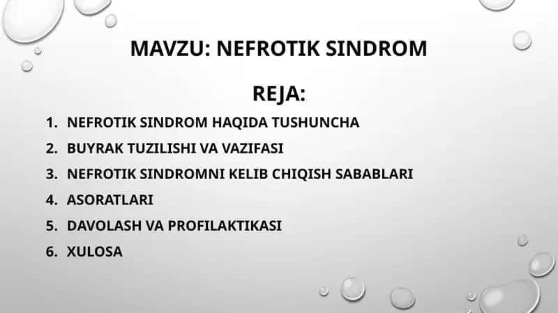 Nefrotik sindrom