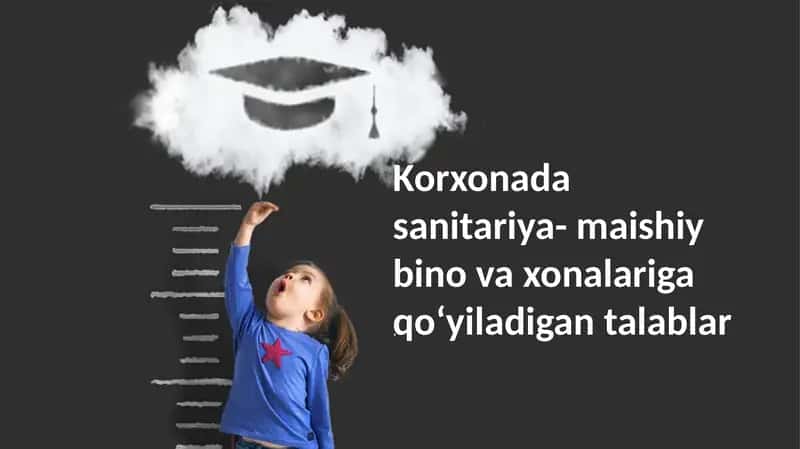 Korxonada sanitariya- maishiy bino va xonalariga qo‘yiladigan talablar