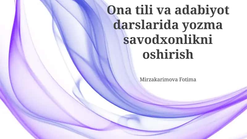 Yozma savodxonlikni oshirish