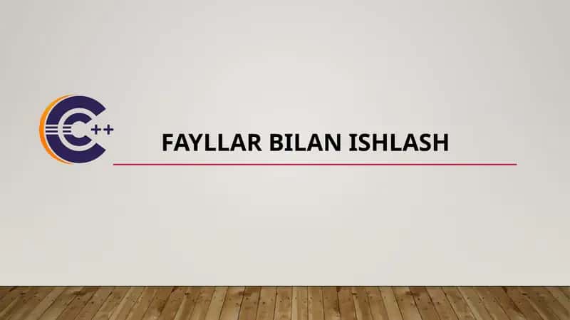 Fayllarbilanishlash