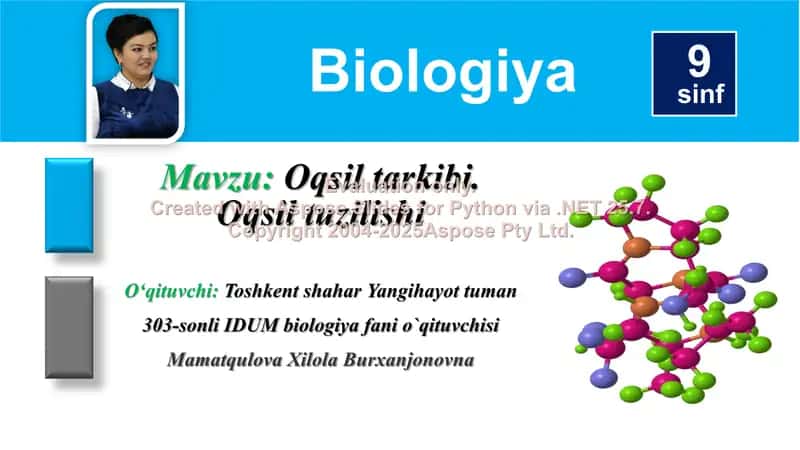 Oqsil tarkibi va tuzilishi