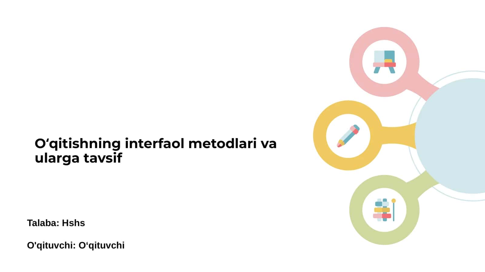 Interfaol o‘qitish metodlari