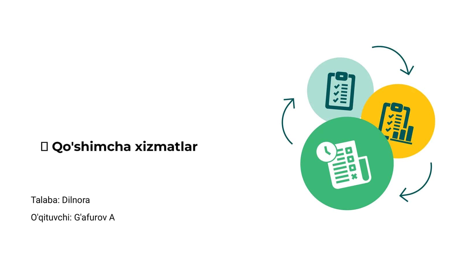 Qo'shimcha xizmatlar