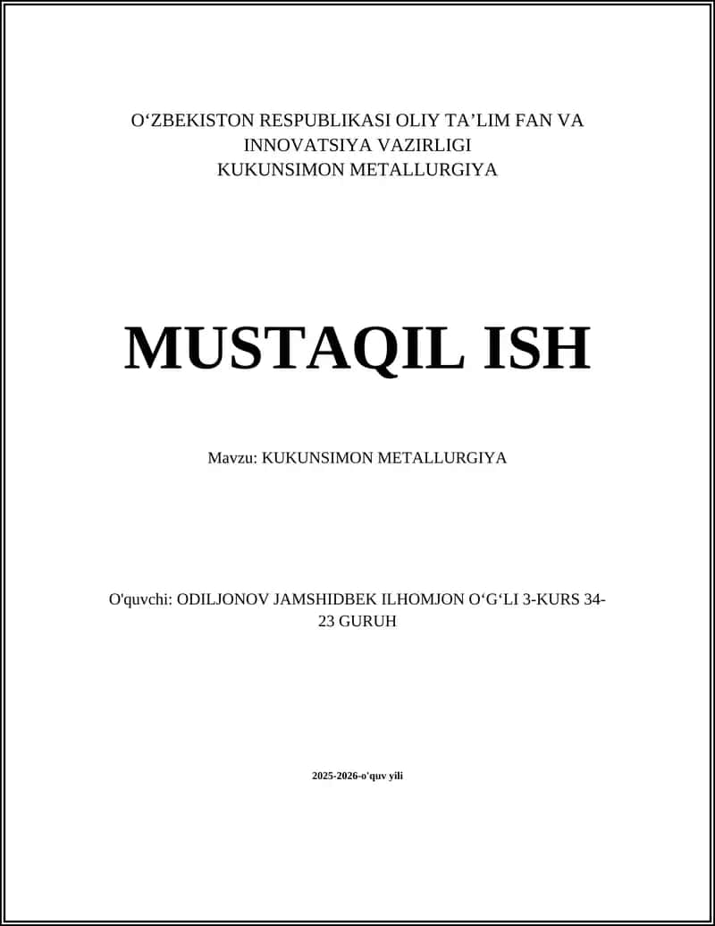 KUKUNSIMON METALLURGIYA
