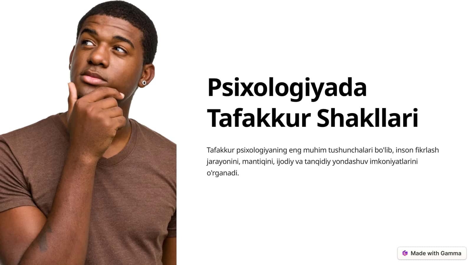 Psixologiyada Tafakkur Shakllari