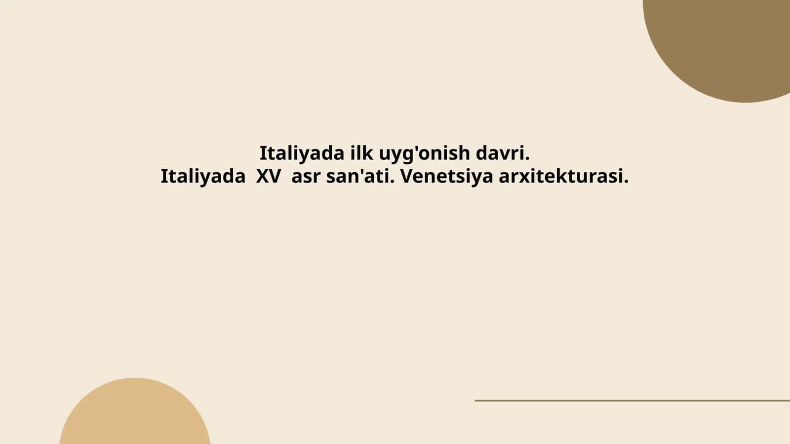 Italiyada ilk uyg'onish davri