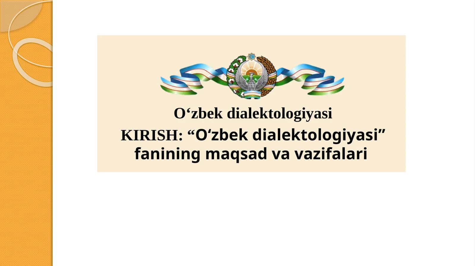 O‘zbekdialektologiyasi