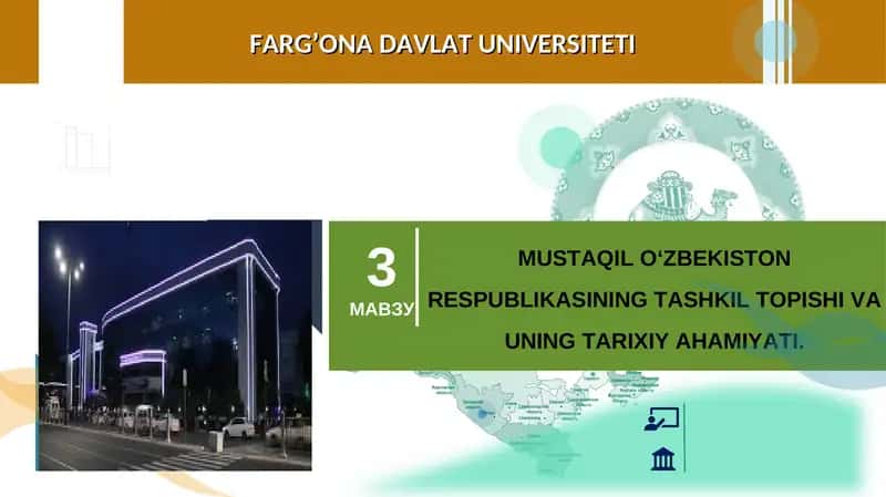 MUSTAQIL O‘ZBEKISTON RESPUBLIKASINING TASHKIL TOPISHI VA UNING TARIXIY AHAMIYATI