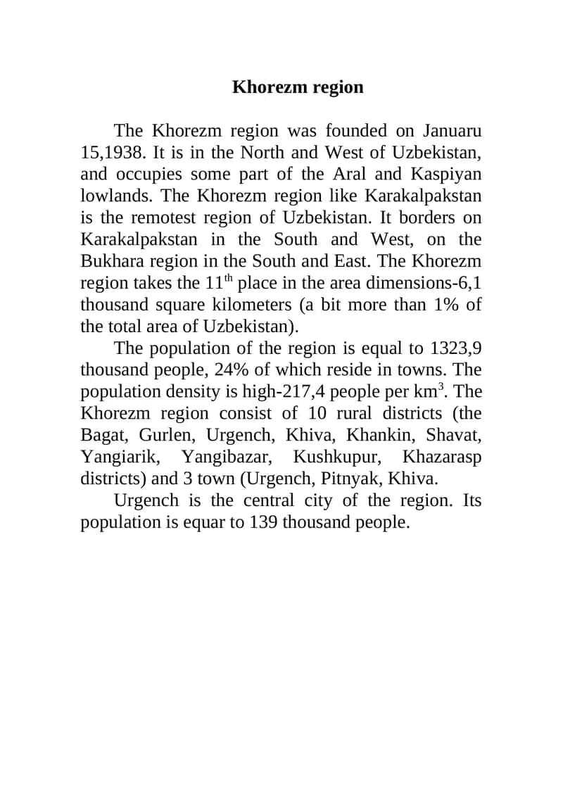 Khorezm region
