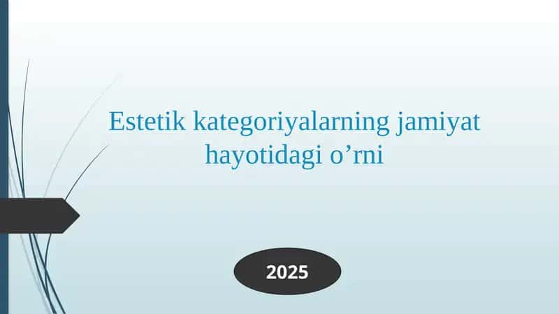 Estetika fani voqelik