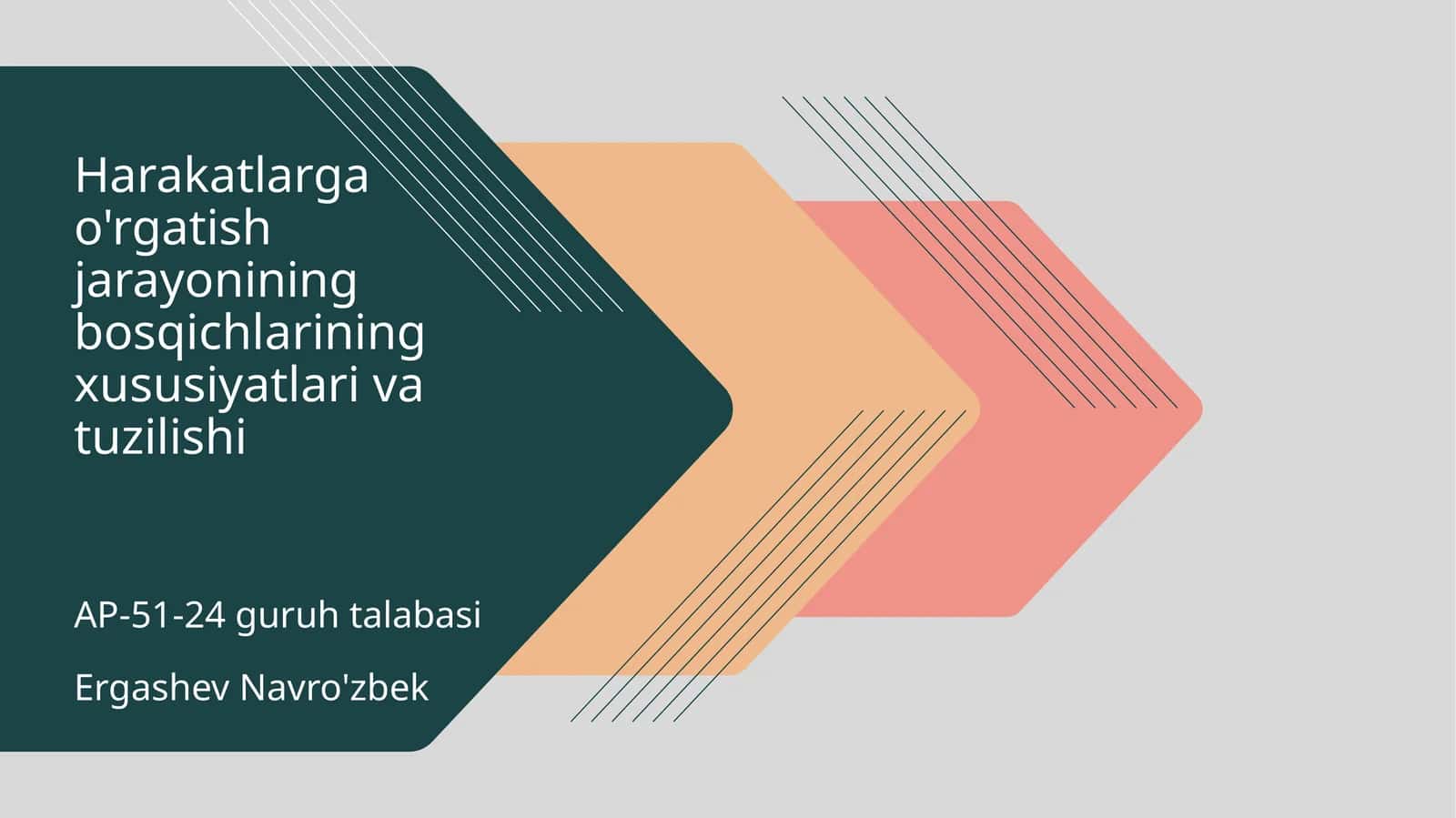 Harakatlarga o'rgatish jarayonining bosqichlarining xususiyatlari va tuzilishi