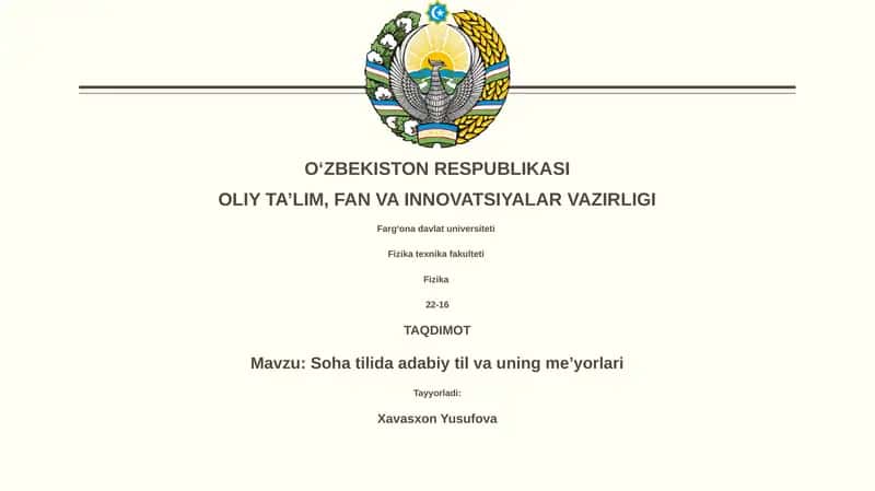 Adabiy til va uning meʼyorlari