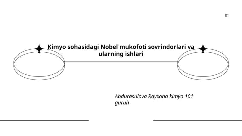 Kimyo sohasidagi Nobel mukofoti sovrindorlari va ularning ishlari
