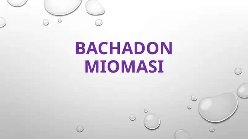 Bachadon miomasi
