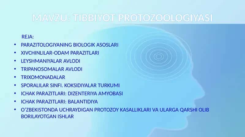 TIBBIYOT PROTOZOOLOGIYASI