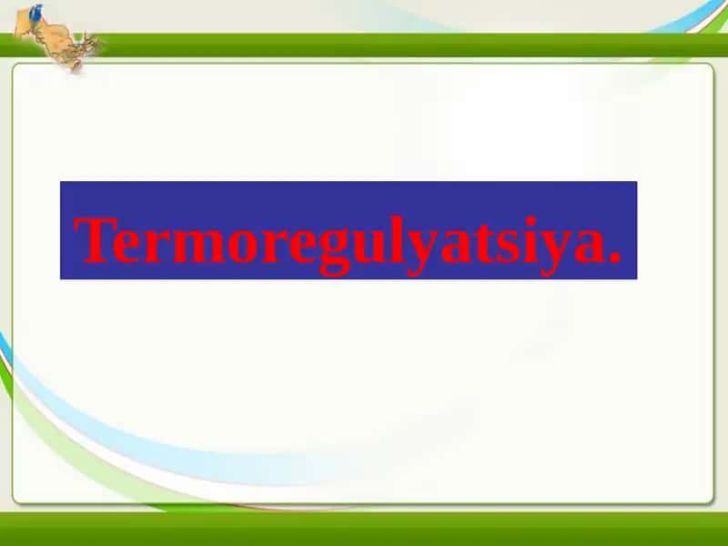 Termoregulyatsiya