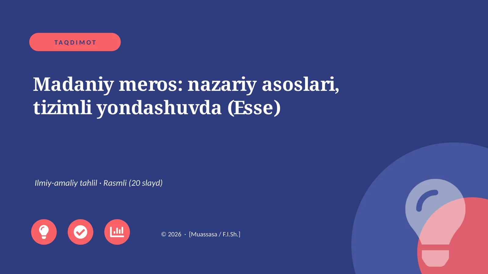 Madaniy meros: nazariy asoslari, tizimli yondashuvda (Esse)