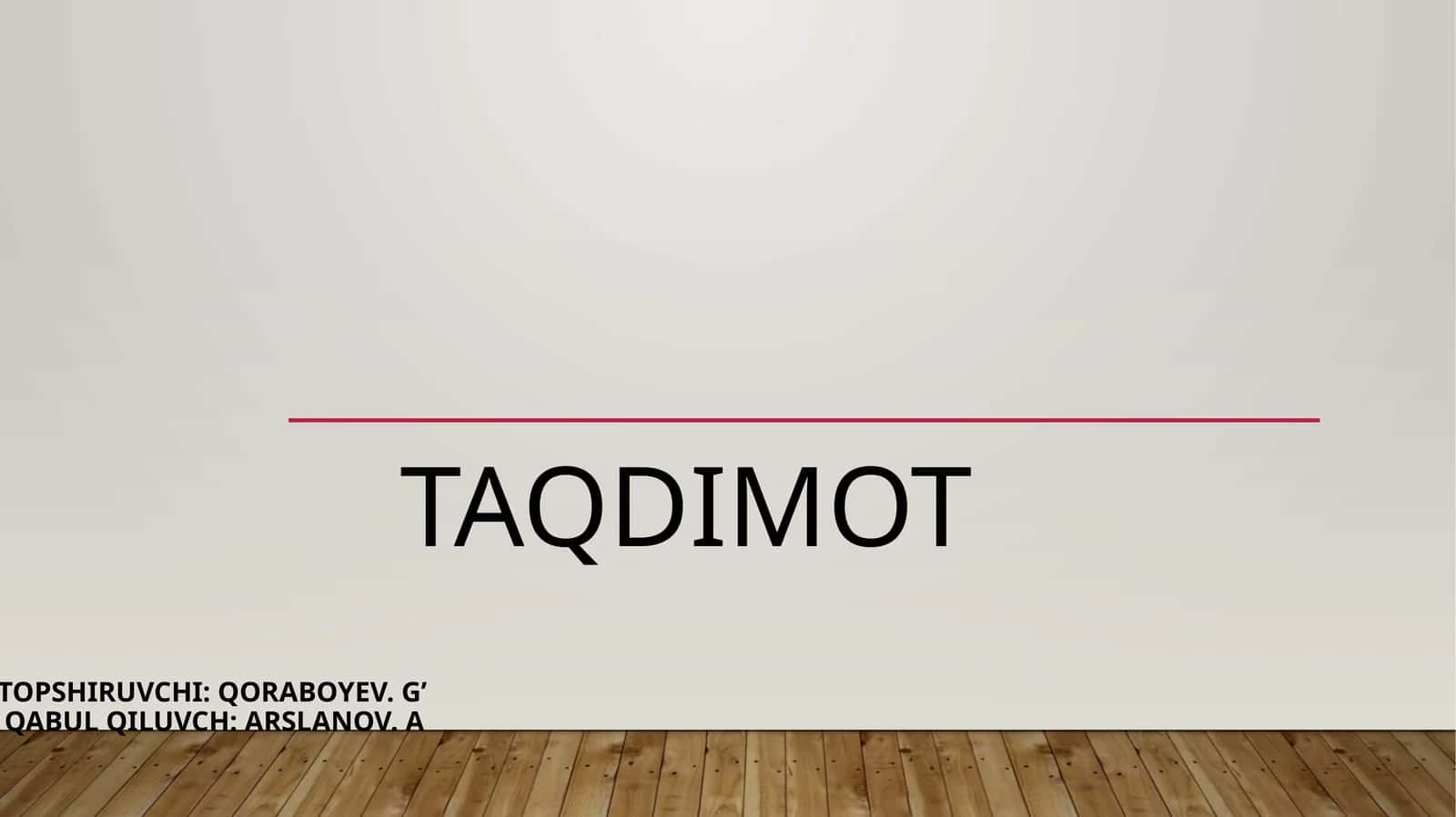 Tovar-moddiy zaxiralar