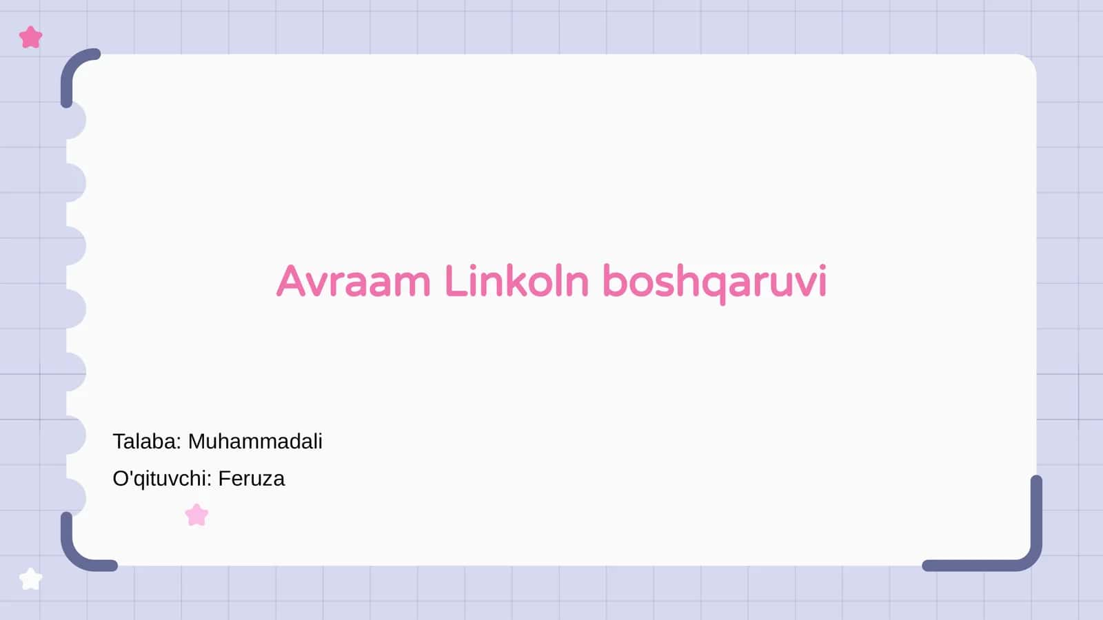 Avraam Linkoln boshqaruvi