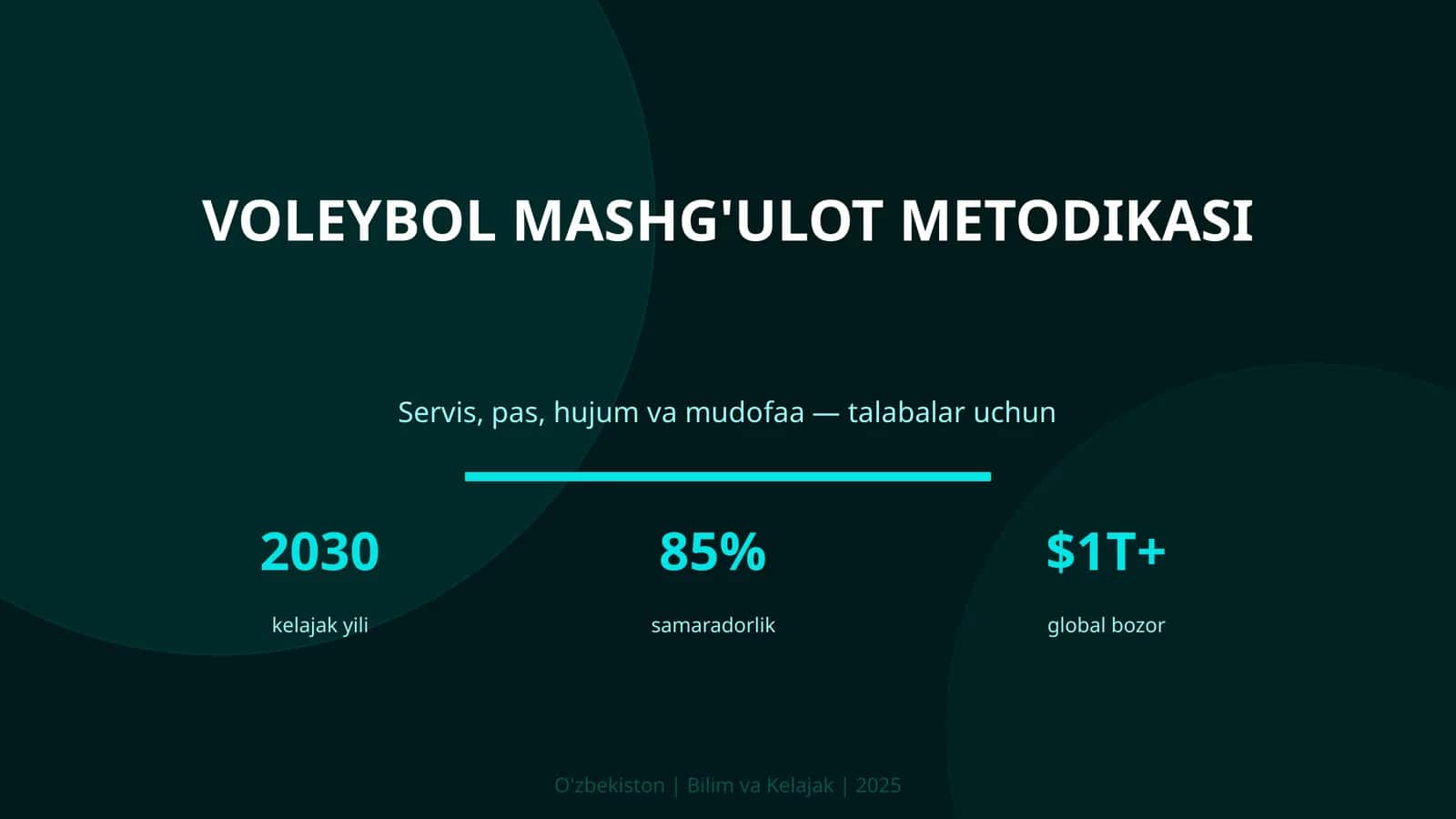 VOLEYBOL MASHG'ULOT METODIKASI