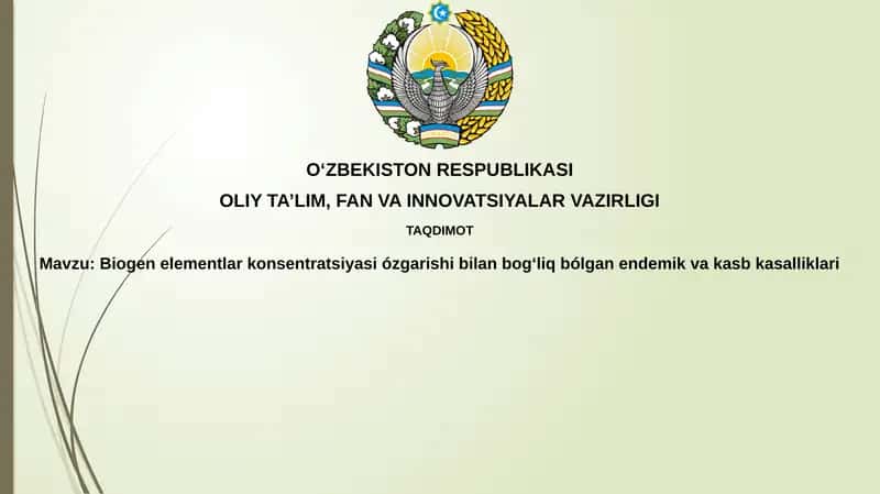 Biogenelementlar konsentratsiyasi