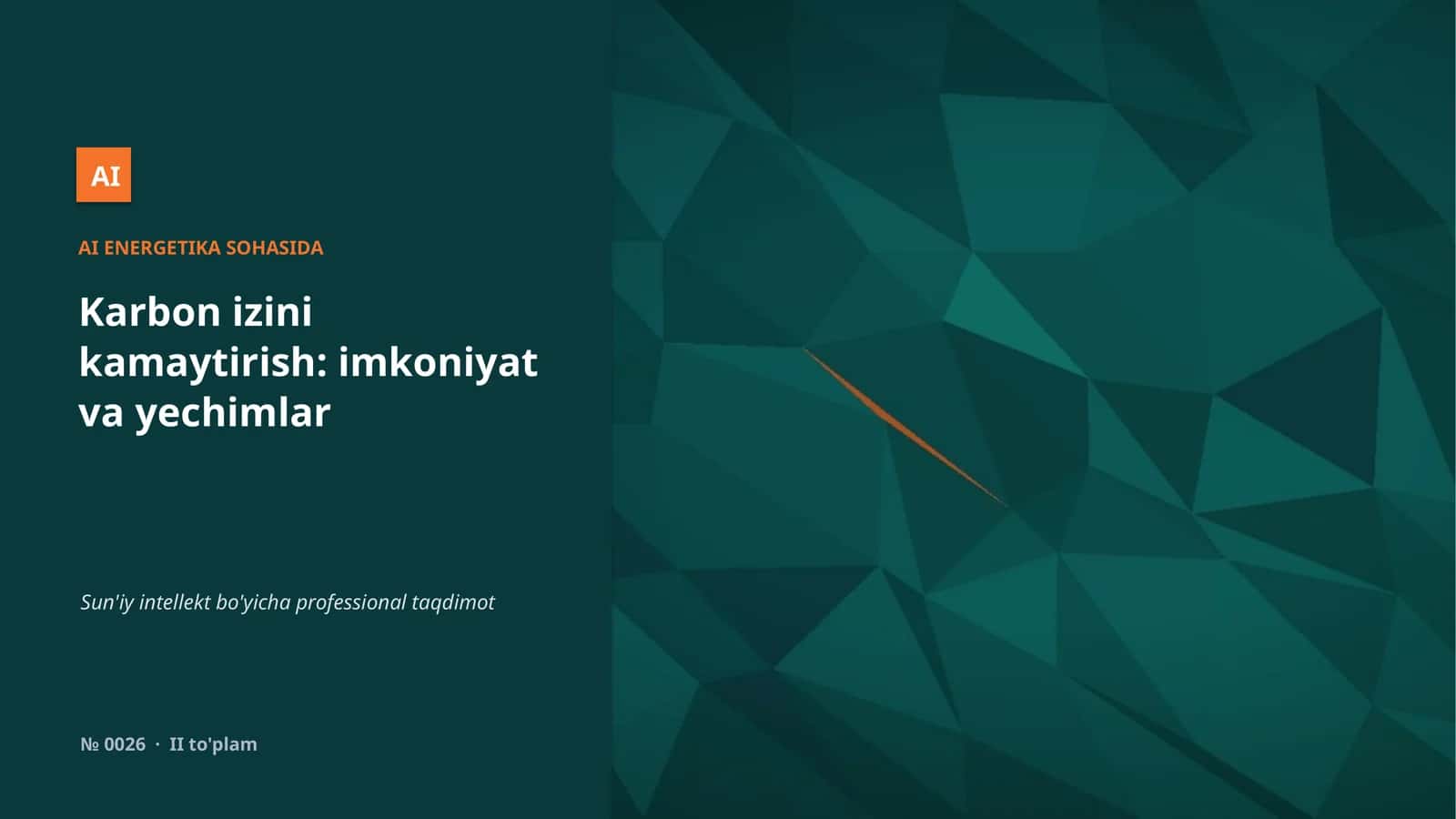 AI ENERGETIKA SOHASIDA