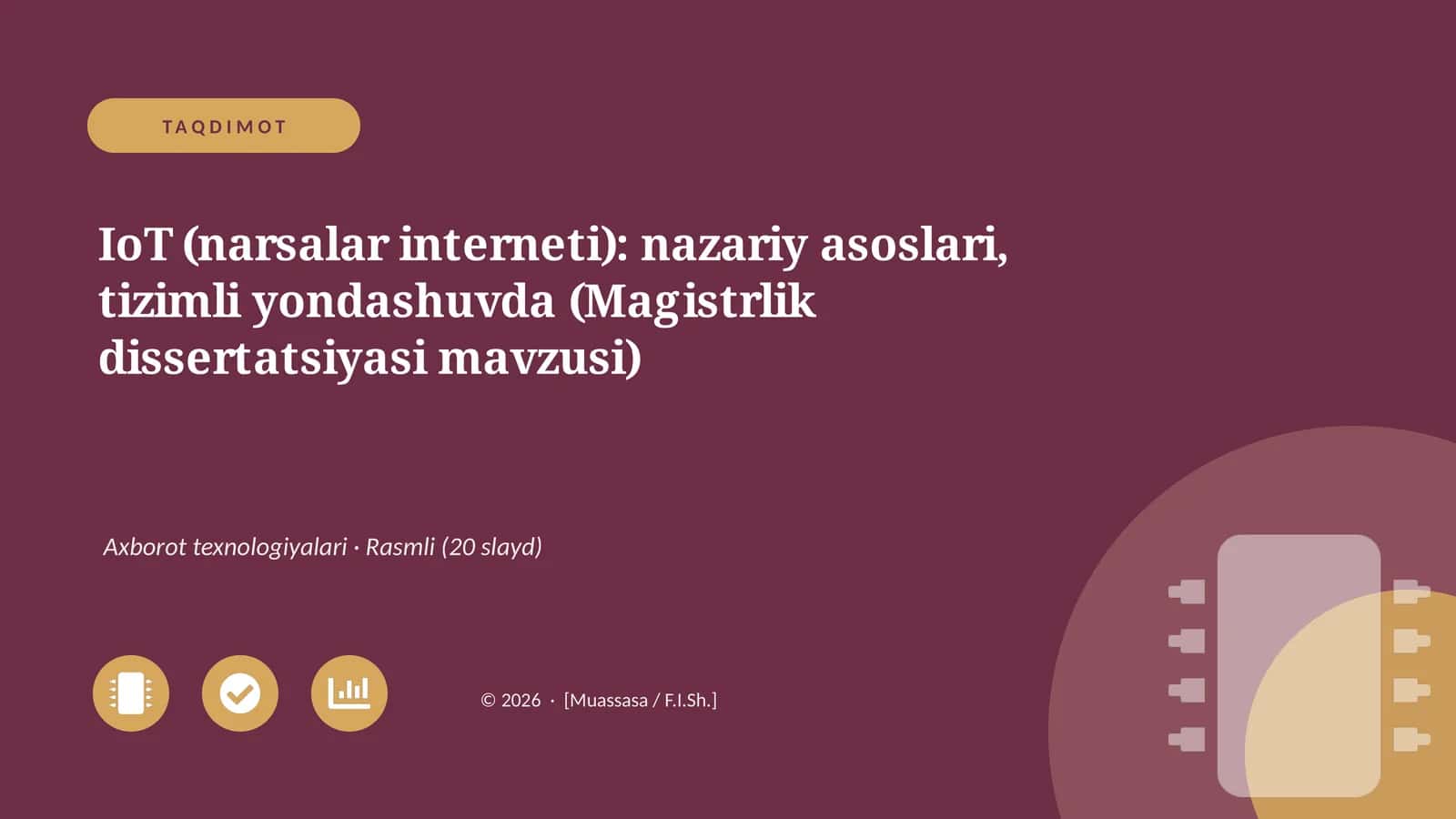 IoT (narsalar interneti): nazariy asoslari, tizimli yondashuvda