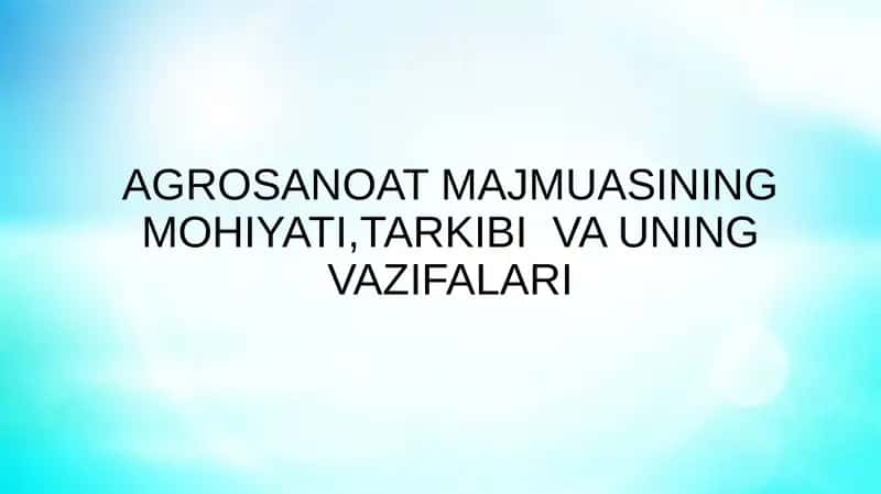 Agrosanoat majmuasi