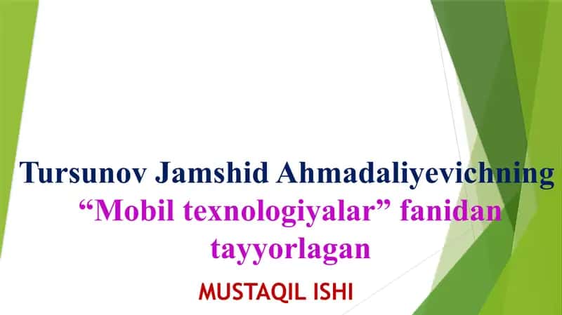 Mobil ilovalarga texnik hizmat ko'rsatiladiganhizmatlarni tahlil qilish jarayonini o'rganish va amaliy konikmalarni rivojlantirish.