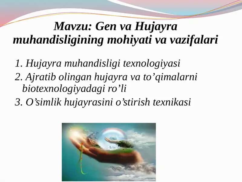Genva Hujayra muhandisligining mohiyati va vazifalari
