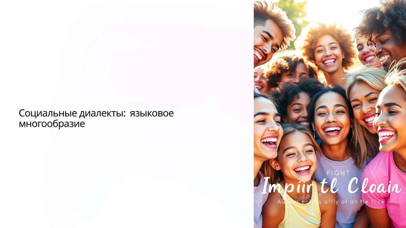 Социальные диалекты языковое многообразие