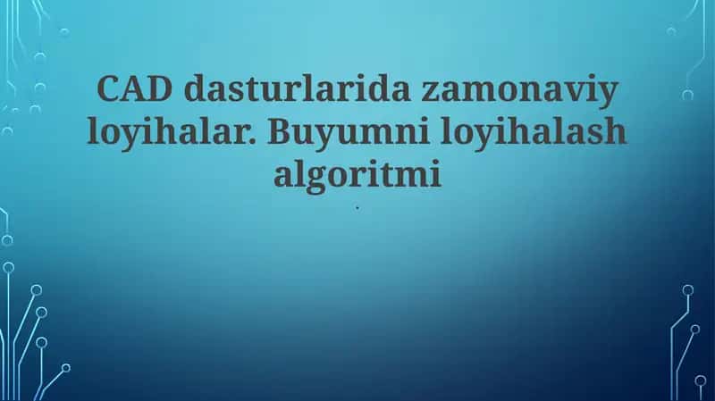Parametrli Modellashtirish Usullari