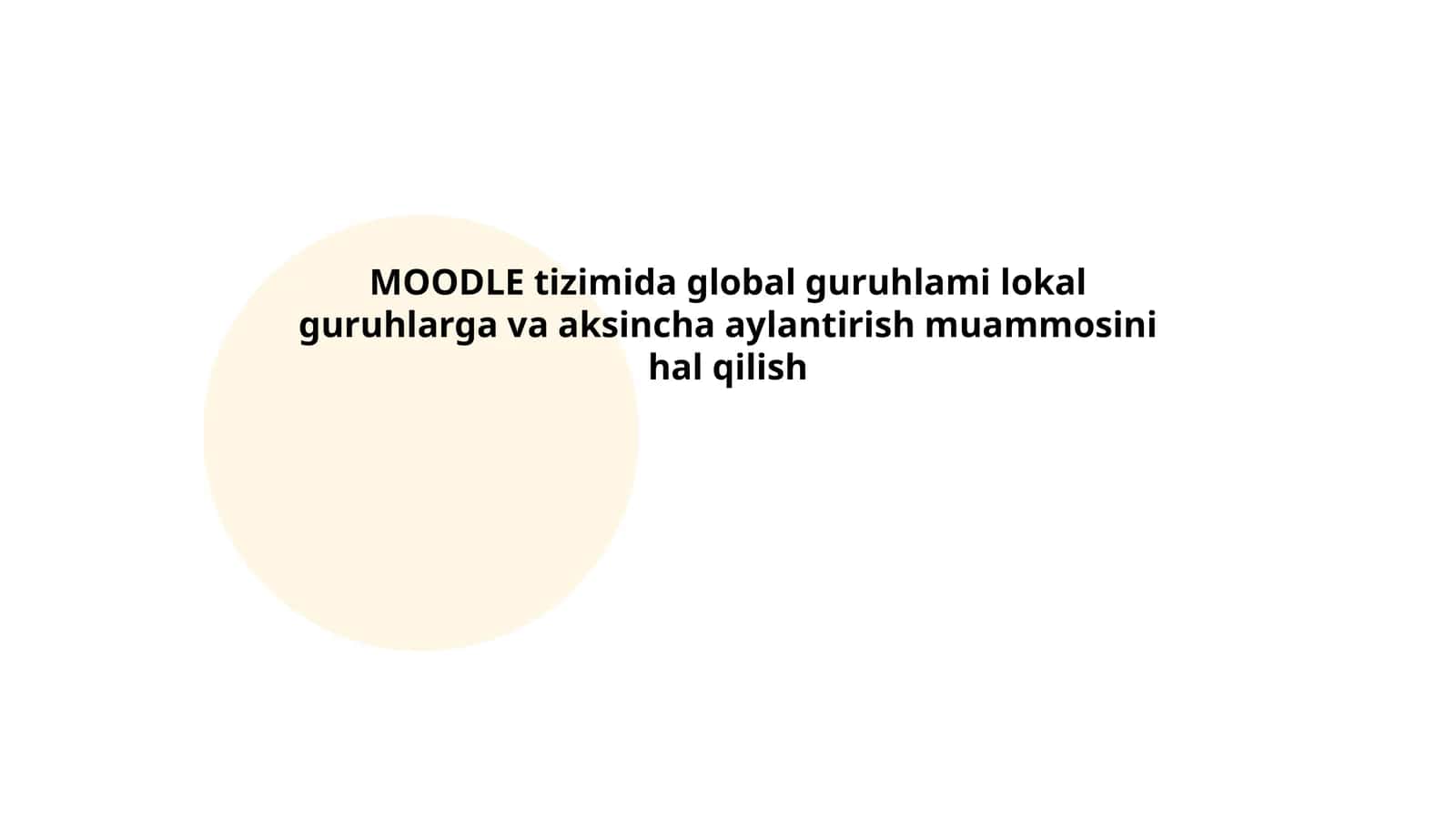 Moodle kursi boshqarish