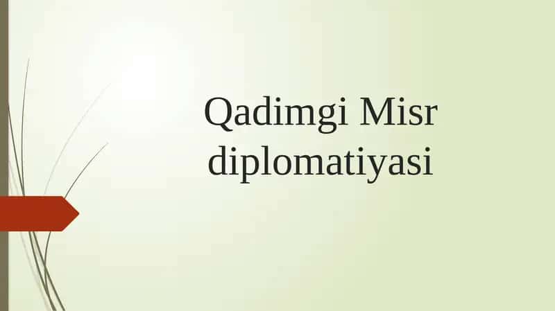 Qadimgi Misr diplomatiyasi