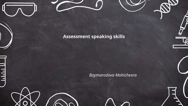 Assessment speaking skills