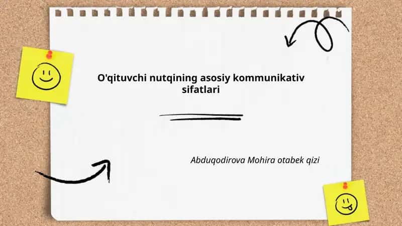 O'qituvchi nutqining asosiy kommunikativ sifatlari