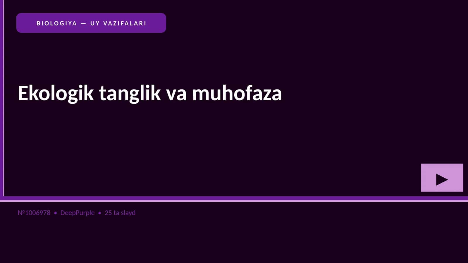 Ekologik tanglik va muhofaza