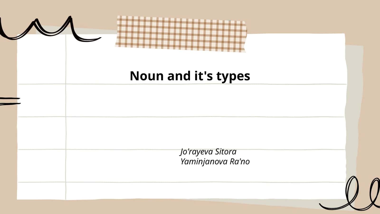 Noun and it's types