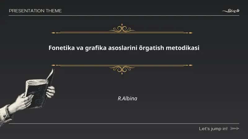 Fonetika va grafika asoslarini õrgatish metodikasi