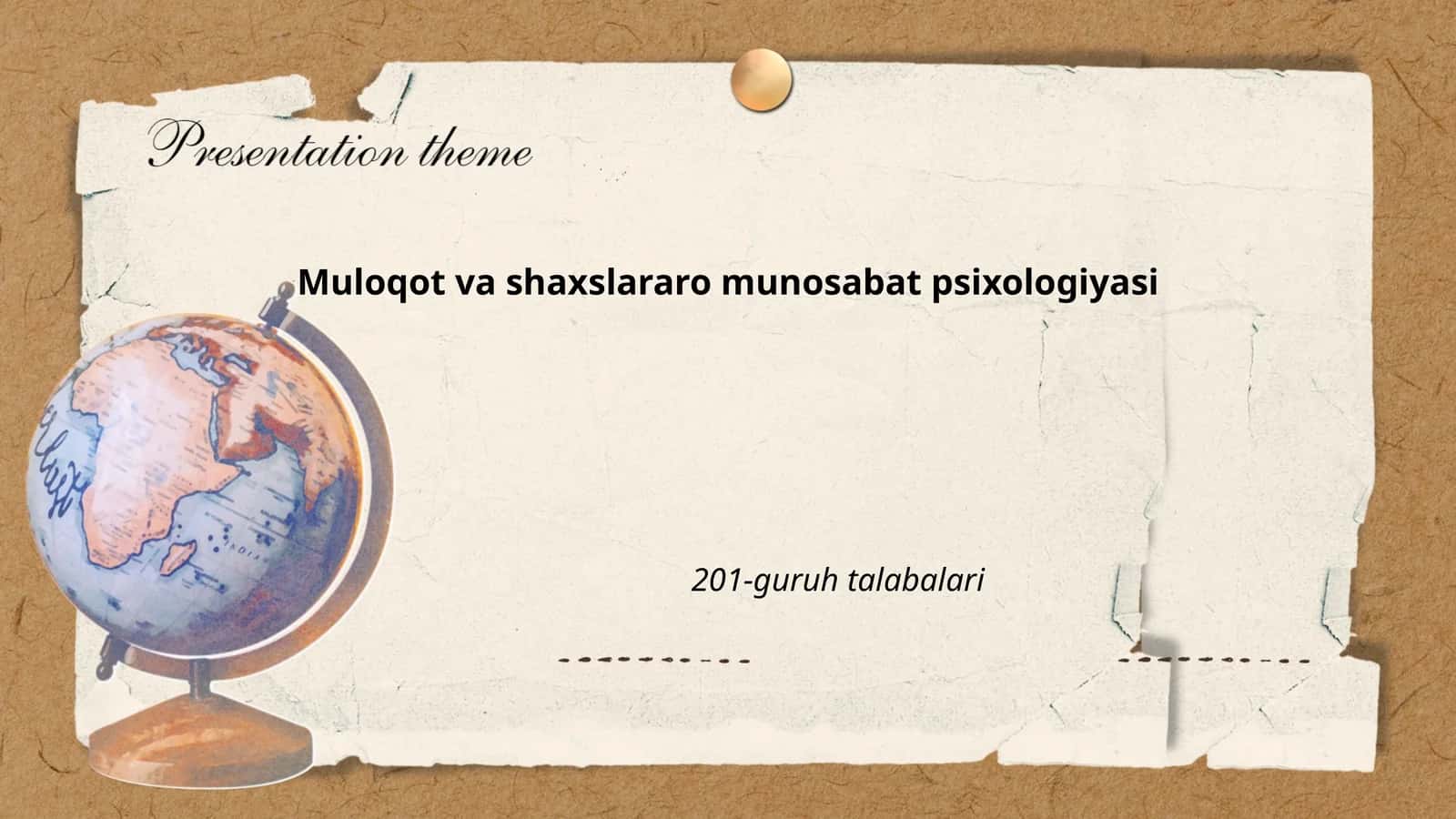 Muloqot va shaxslararo munosabat psixologiyasi