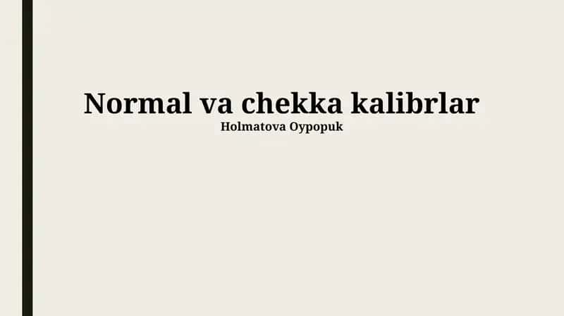 Oddiy va Kalibrlangan Manometrlar