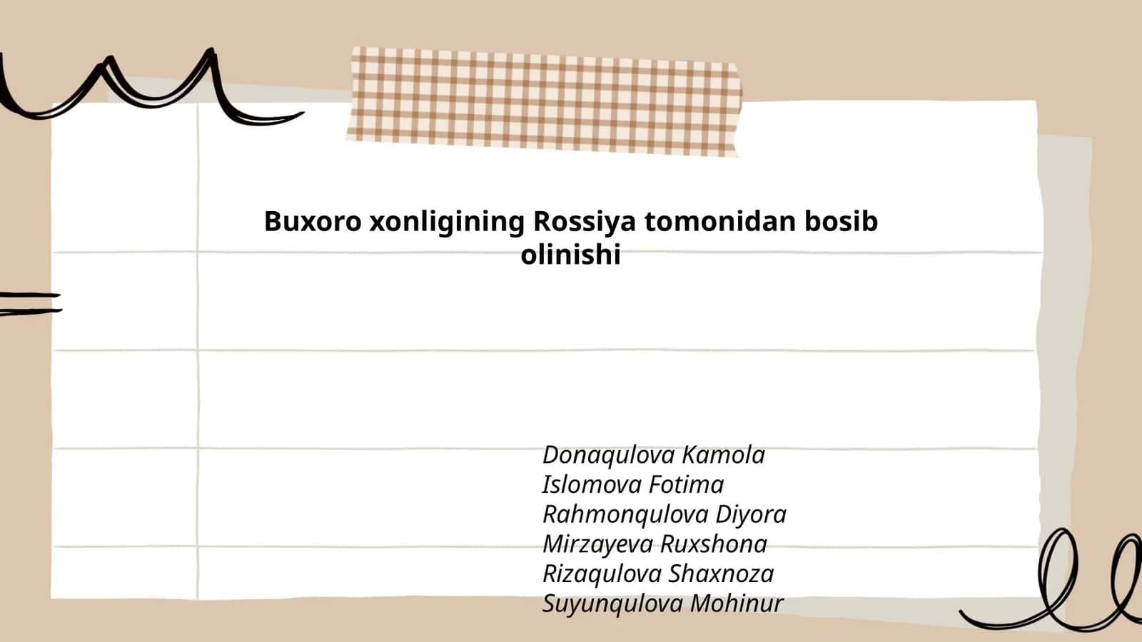 Buxoro xonligining Rossiya tomonidan bosib olinishi