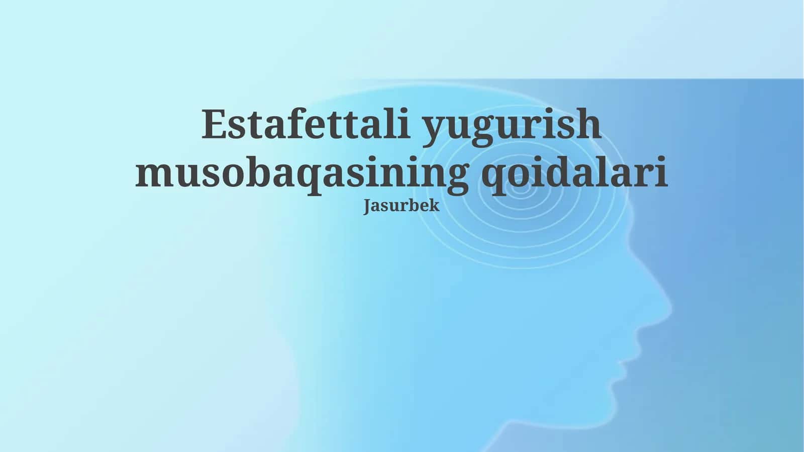Estafettali yugurish musobaqasining qoidalari