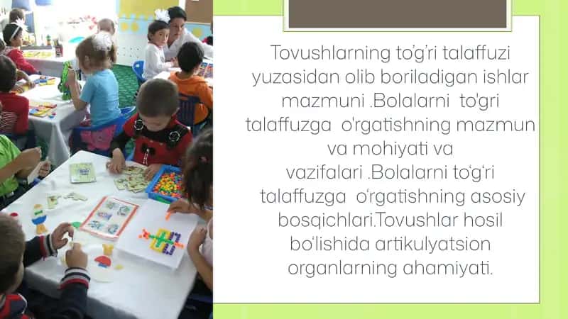 Tovushlar hosil bo'lishida artikulyatsion organlarning ahamiyati