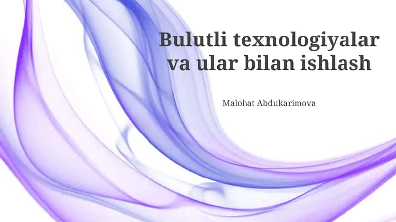 Yangi Bulut Texnologiyalari