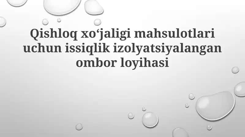 Termal izolyatsiyalangan omborlar