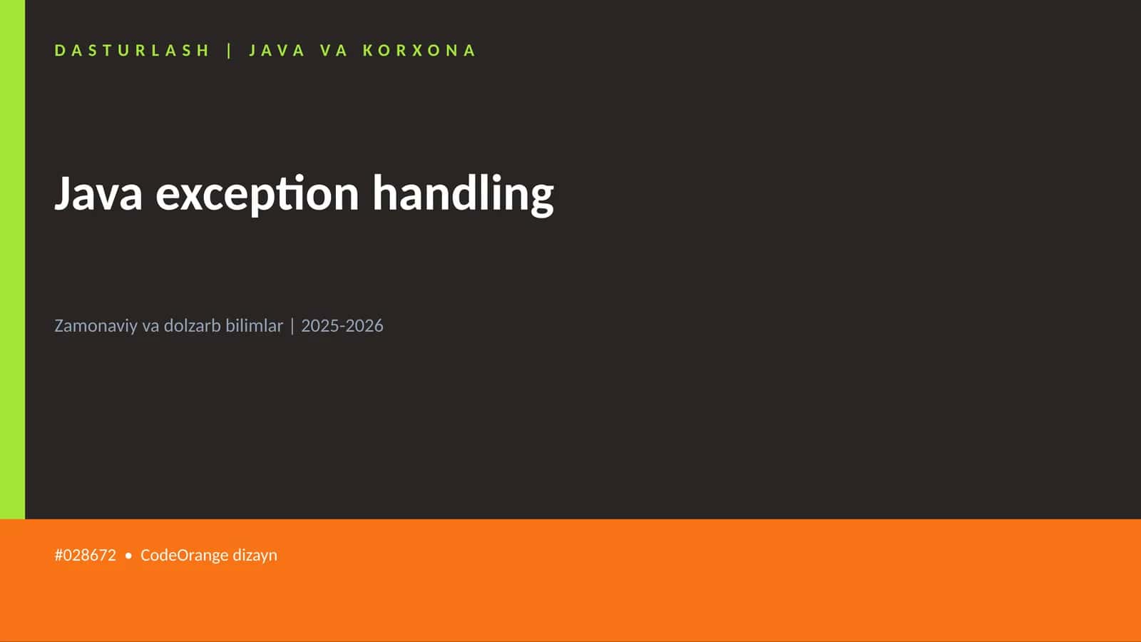 Java exception handling